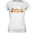 Fünf süße Cartoon - Hunde – Perfektes Geschenk für Hundefreunde - Ladies Premium Shirt - Bright Lights Arts