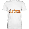 Fünf süße Cartoon - Hunde – Perfektes Geschenk für Hundefreunde - Premium Shirt - Bright Lights Arts