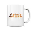 Fünf süße Cartoon - Hunde – Perfektes Geschenk für Hundefreunde - Tasse glossy - Bright Lights Arts