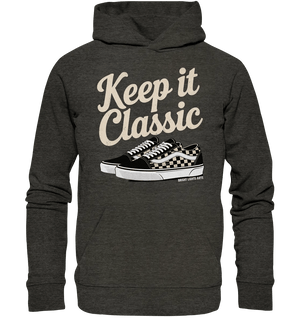 Keep It Classic – Retro - Design mit kultigen Sneakern - Organic Hoodie - Bright Lights Arts