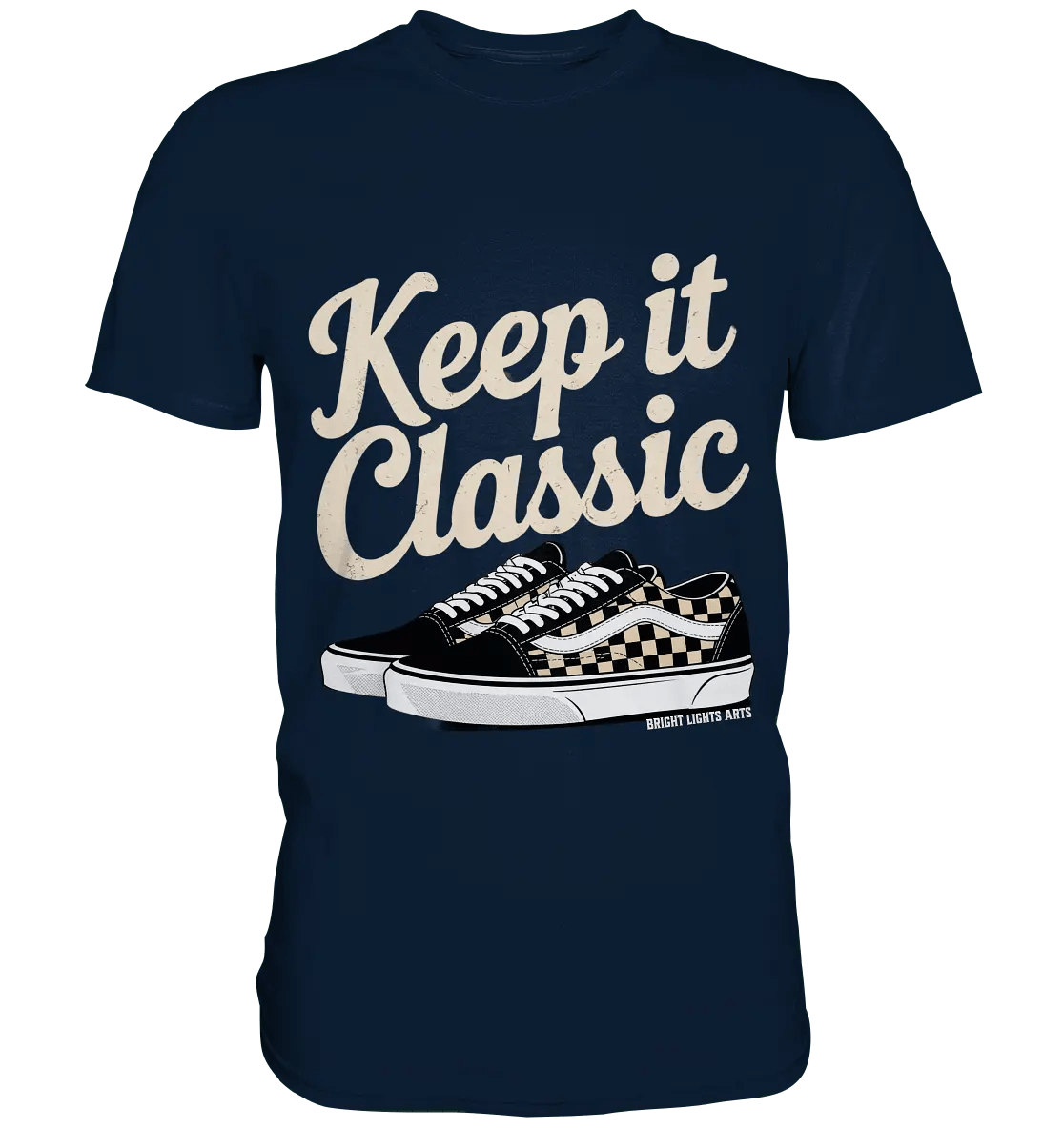 Keep It Classic – Retro - Design mit kultigen Sneakern - Premium Shirt - Bright Lights Arts