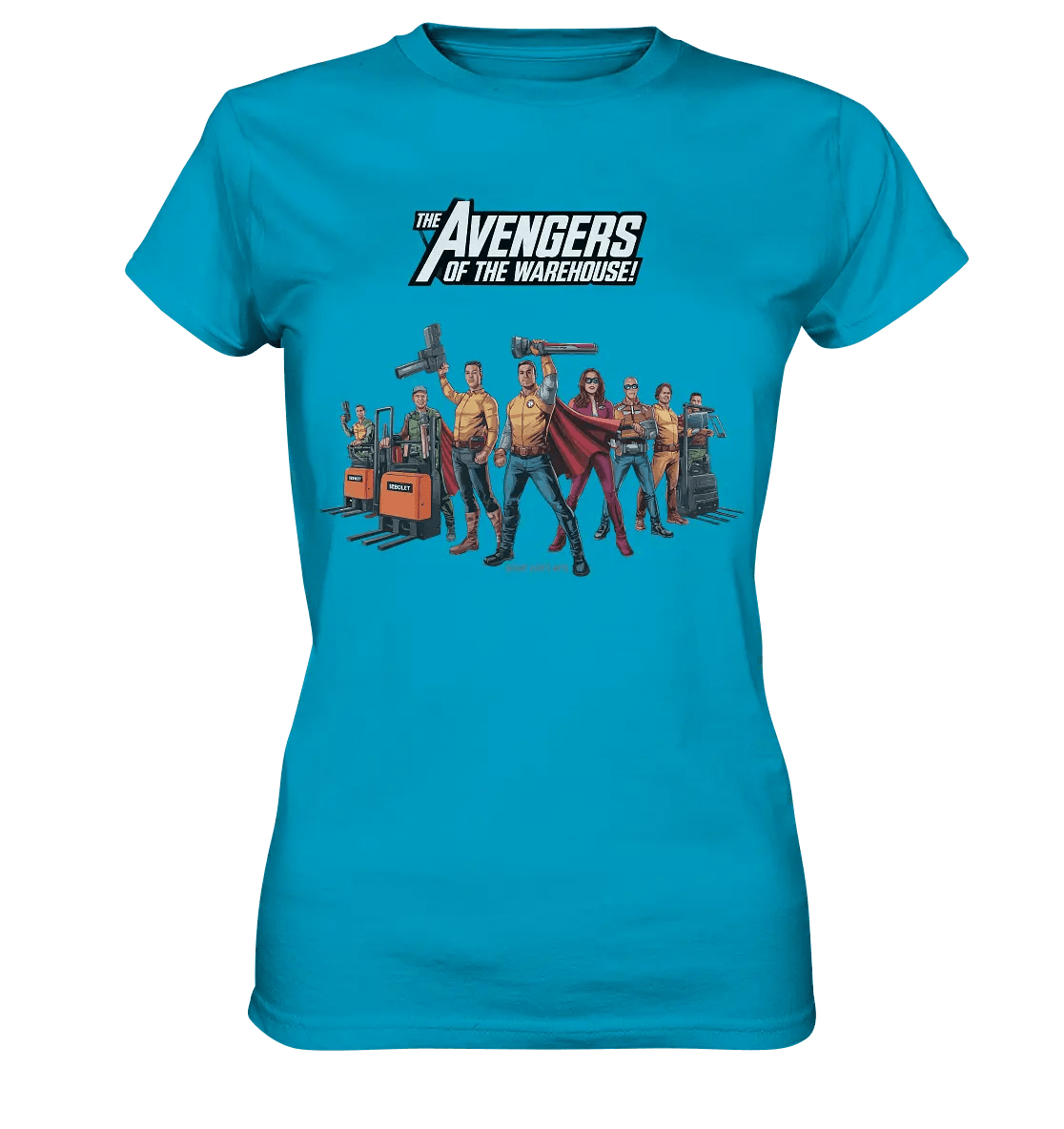 Lagerhelden – Humorvolle und kreative Teamwork Kunst - Ladies Premium Shirt - Bright Lights Arts