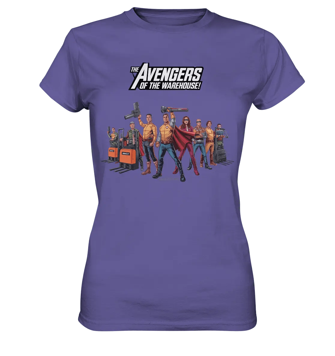 Lagerhelden – Humorvolle und kreative Teamwork Kunst - Ladies Premium Shirt - Bright Lights Arts