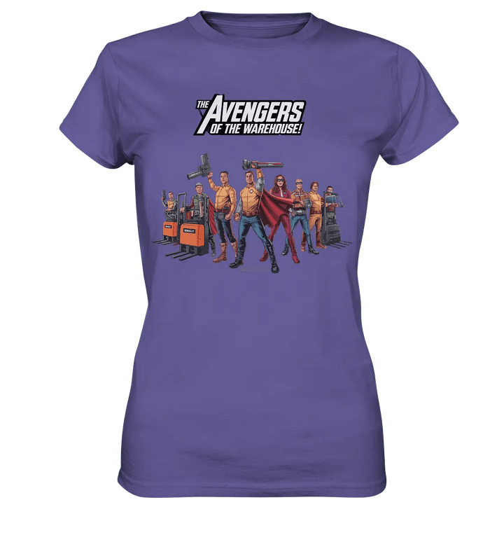 Lagerhelden – Humorvolle und kreative Teamwork Kunst - Ladies Premium Shirt - Bright Lights Arts
