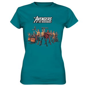 Lagerhelden – Humorvolle und kreative Teamwork Kunst - Ladies Premium Shirt - Bright Lights Arts