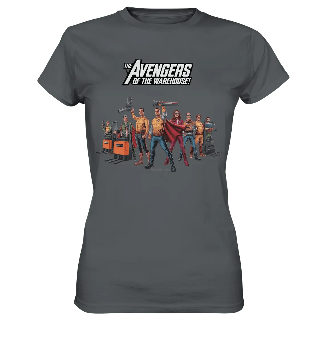 Lagerhelden – Humorvolle und kreative Teamwork Kunst - Ladies Premium Shirt - Bright Lights Arts