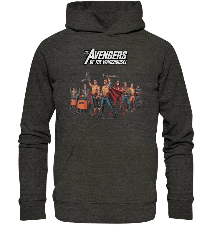 Lagerhelden – Humorvolle und kreative Teamwork Kunst - Organic Hoodie - Bright Lights Arts