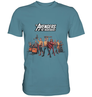 Lagerhelden – Humorvolle und kreative Teamwork Kunst - Premium Shirt - Bright Lights Arts