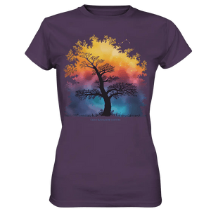 Licht & Schatten – Magische Baumlandschaft mit Sternbild - Ladies Premium Shirt - Bright Lights Arts