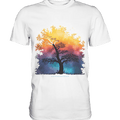 Licht & Schatten – Magische Baumlandschaft mit Sternbild - Premium Shirt - Bright Lights Arts