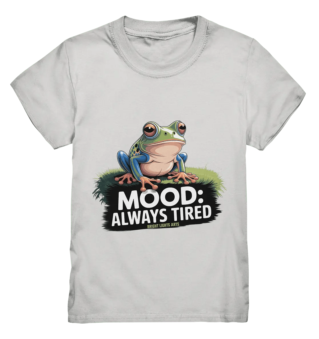 MOOD: ALWAYS TIRED – Charmanter Cartoon - Frosch - Kids Premium Shirt - Bright Lights Arts