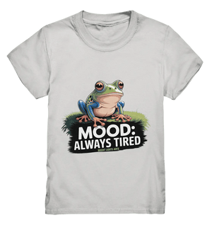 MOOD: ALWAYS TIRED – Charmanter Cartoon - Frosch - Kids Premium Shirt - Bright Lights Arts