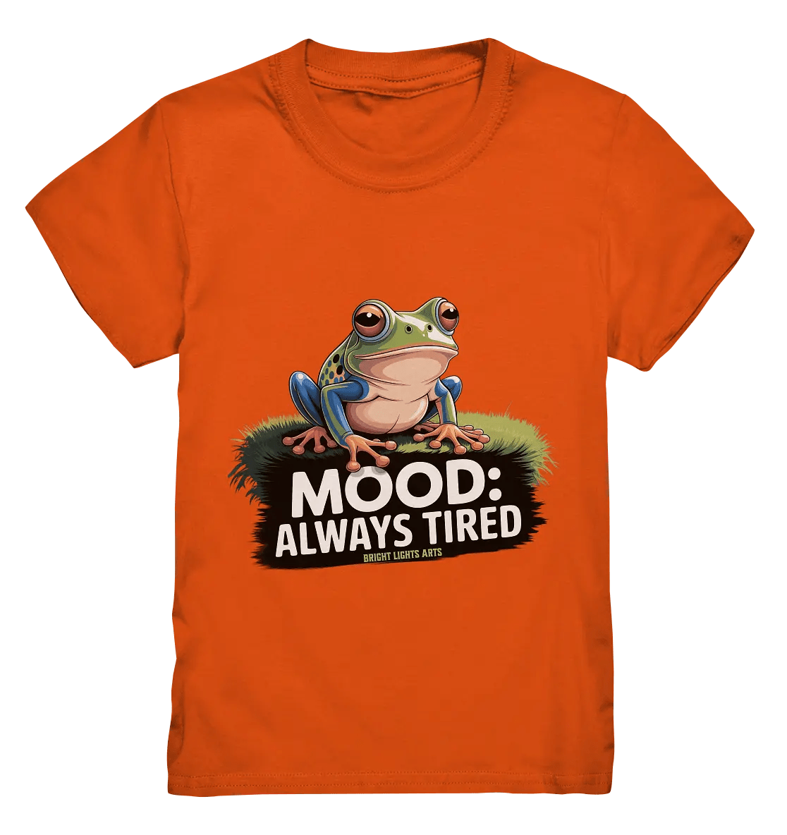 MOOD: ALWAYS TIRED – Charmanter Cartoon - Frosch - Kids Premium Shirt - Bright Lights Arts