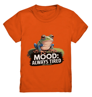 MOOD: ALWAYS TIRED – Charmanter Cartoon - Frosch - Kids Premium Shirt - Bright Lights Arts