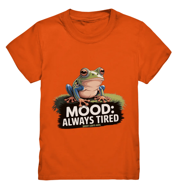 MOOD: ALWAYS TIRED – Charmanter Cartoon - Frosch - Kids Premium Shirt - Bright Lights Arts