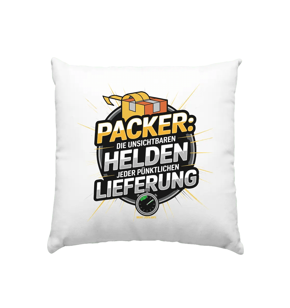 PACKER: Unsichtbare Helden der Logistik – Ein Design für Berufsstolz - Kissen 40x40cm - Bright Lights Arts