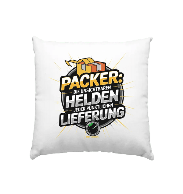 PACKER: Unsichtbare Helden der Logistik – Ein Design für Berufsstolz - Kissen 40x40cm - Bright Lights Arts