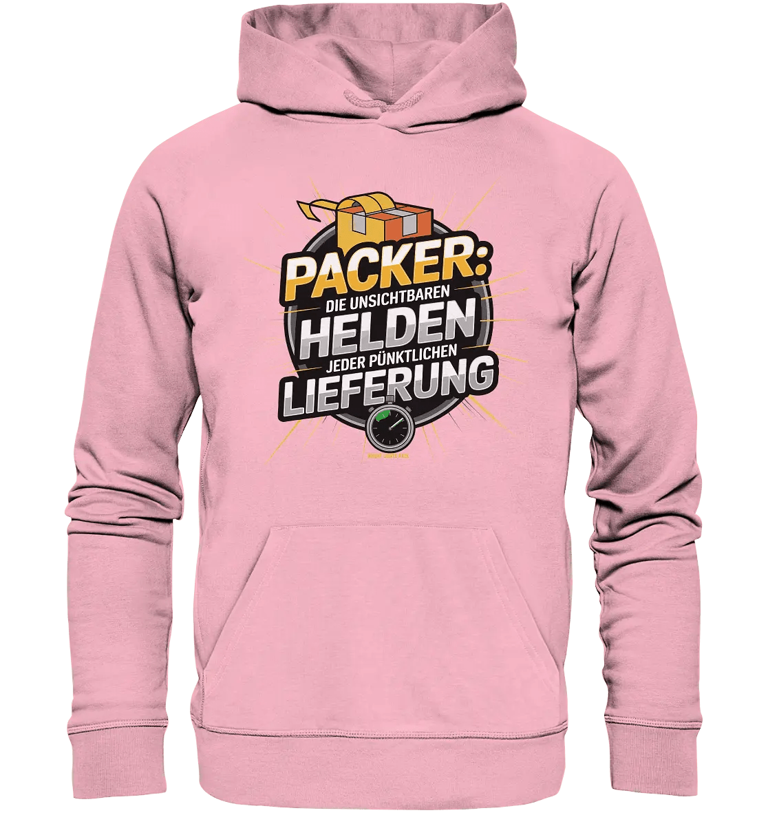 PACKER: Unsichtbare Helden der Logistik – Ein Design für Berufsstolz - Organic Hoodie - Bright Lights Arts