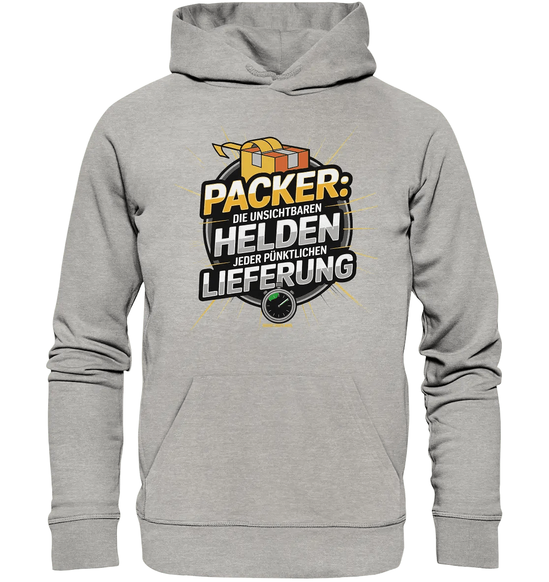 PACKER: Unsichtbare Helden der Logistik – Ein Design für Berufsstolz - Organic Hoodie - Bright Lights Arts