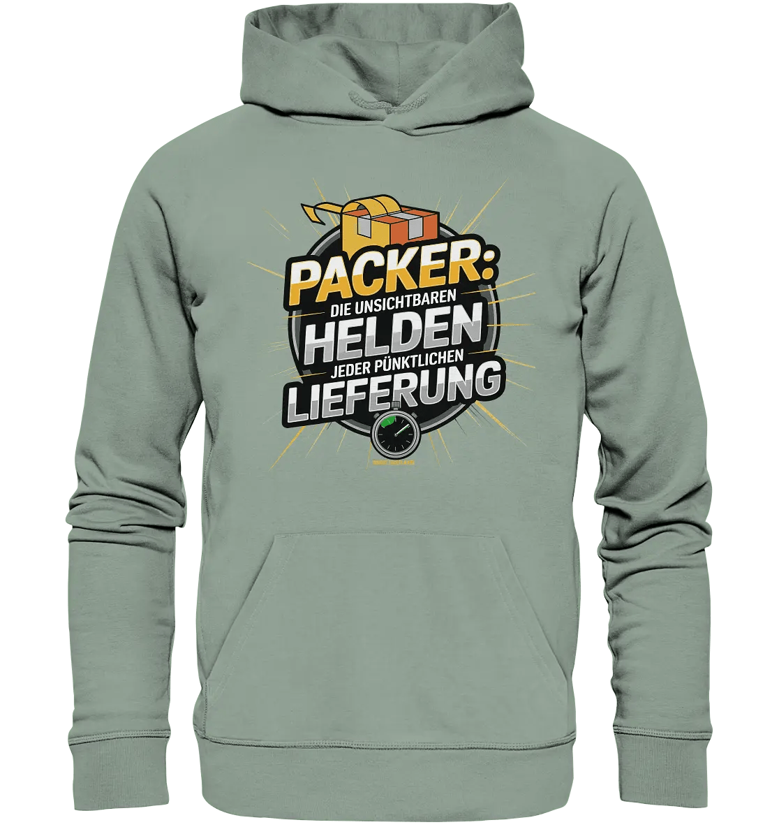 PACKER: Unsichtbare Helden der Logistik – Ein Design für Berufsstolz - Organic Hoodie - Bright Lights Arts