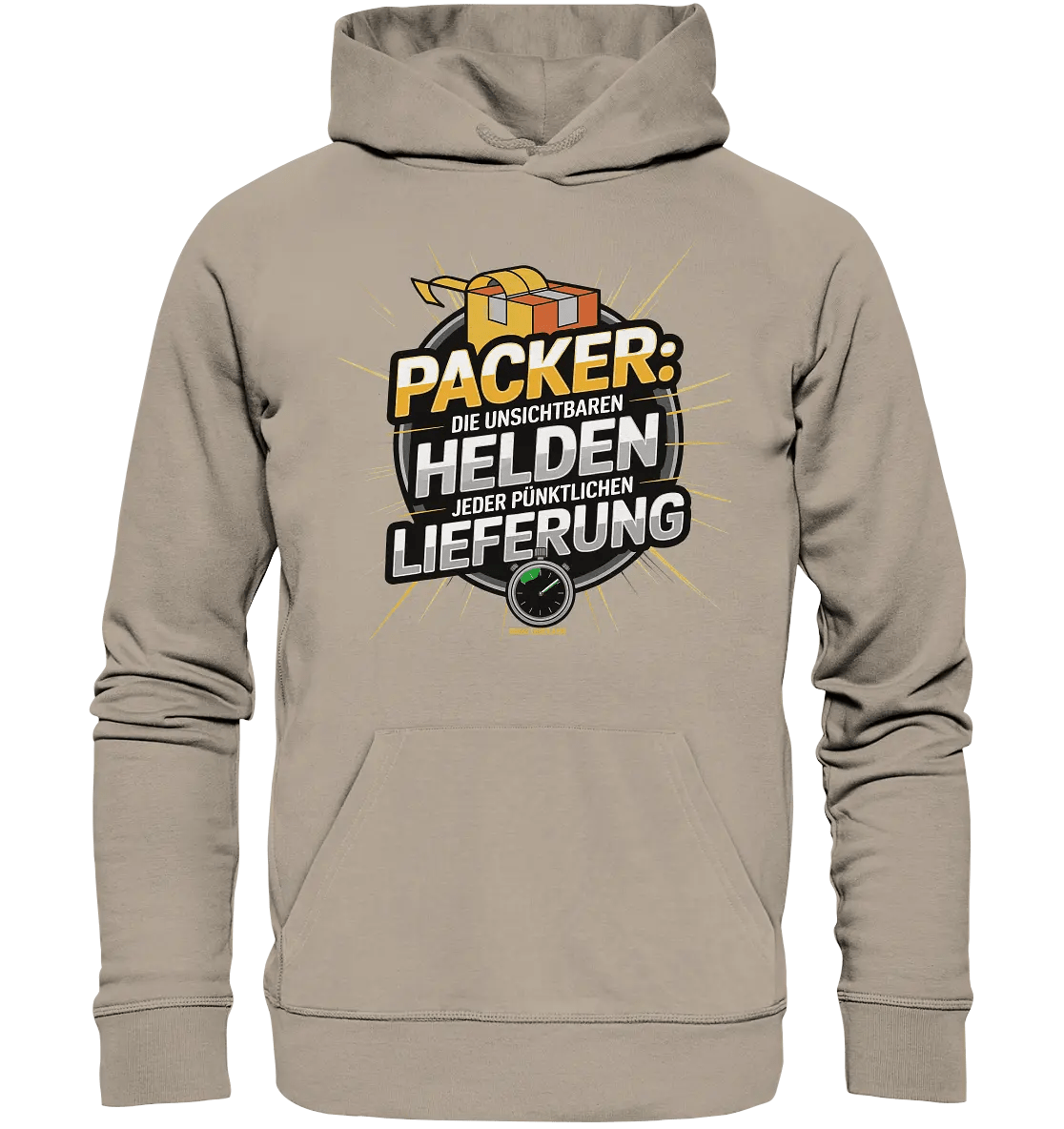 PACKER: Unsichtbare Helden der Logistik – Ein Design für Berufsstolz - Organic Hoodie - Bright Lights Arts