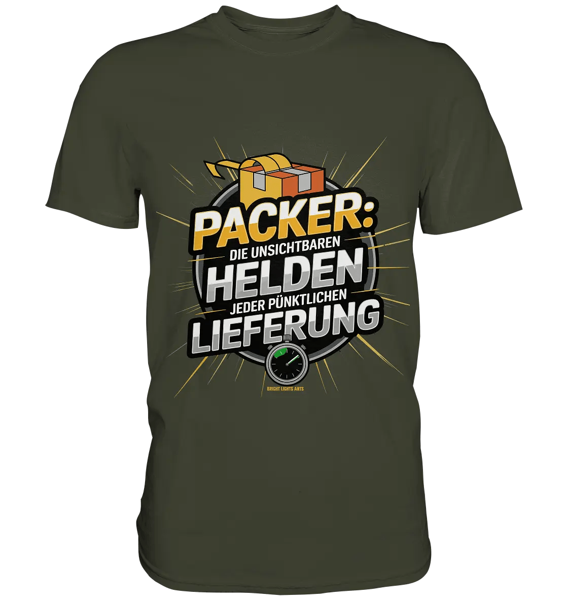 PACKER: Unsichtbare Helden der Logistik – Ein Design für Berufsstolz - Premium Shirt - Bright Lights Arts