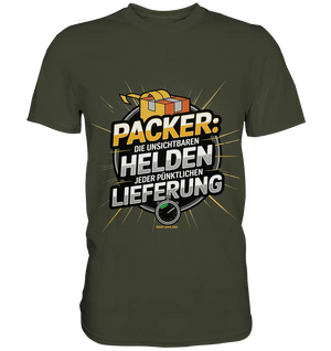 PACKER: Unsichtbare Helden der Logistik – Ein Design für Berufsstolz - Premium Shirt - Bright Lights Arts