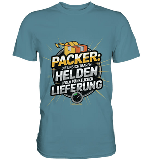 PACKER: Unsichtbare Helden der Logistik – Ein Design für Berufsstolz - Premium Shirt - Bright Lights Arts