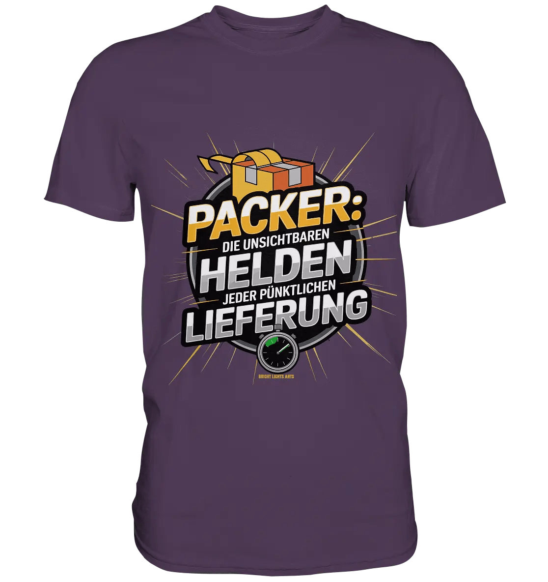 PACKER: Unsichtbare Helden der Logistik – Ein Design für Berufsstolz - Premium Shirt - Bright Lights Arts