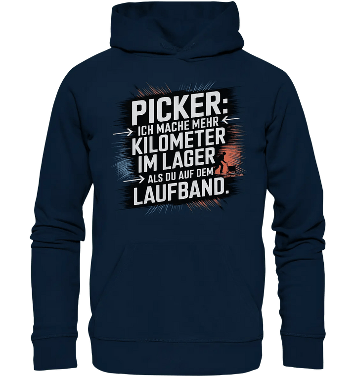 Picker – Kilometerjagd im Lager, neu definiert - Organic Hoodie - Bright Lights Arts