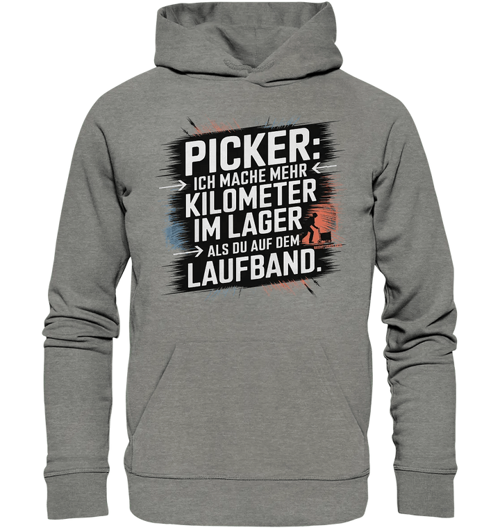 Picker – Kilometerjagd im Lager, neu definiert - Organic Hoodie - Bright Lights Arts