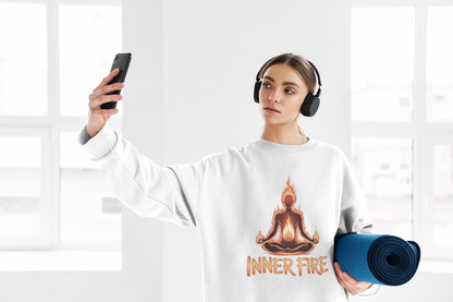 Inner Fire Premium Organic Sweatshirt – 280 GSM | Yoga Crewneck