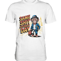 SAME SHIT DIFFERENT DAY – Humorvolles Design mit Affen im Anzug - Premium Shirt - Bright Lights Arts