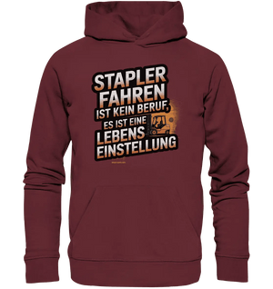 Stapler fahren – Mehr als ein Beruf, eine Lebenseinstellung! - Organic Hoodie - Bright Lights Arts