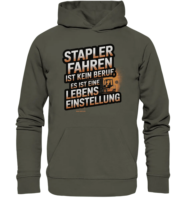 Stapler fahren – Mehr als ein Beruf, eine Lebenseinstellung! - Organic Hoodie - Bright Lights Arts