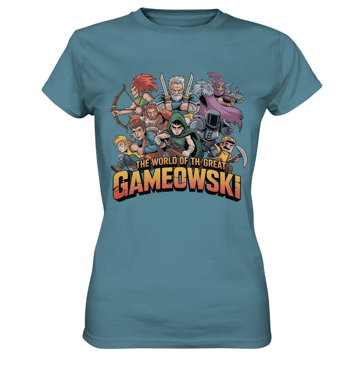 The Great Gameowski – Comic - Gaming - Abenteuer in epischer Farbwelt - Ladies Premium Shirt - Bright Lights Arts