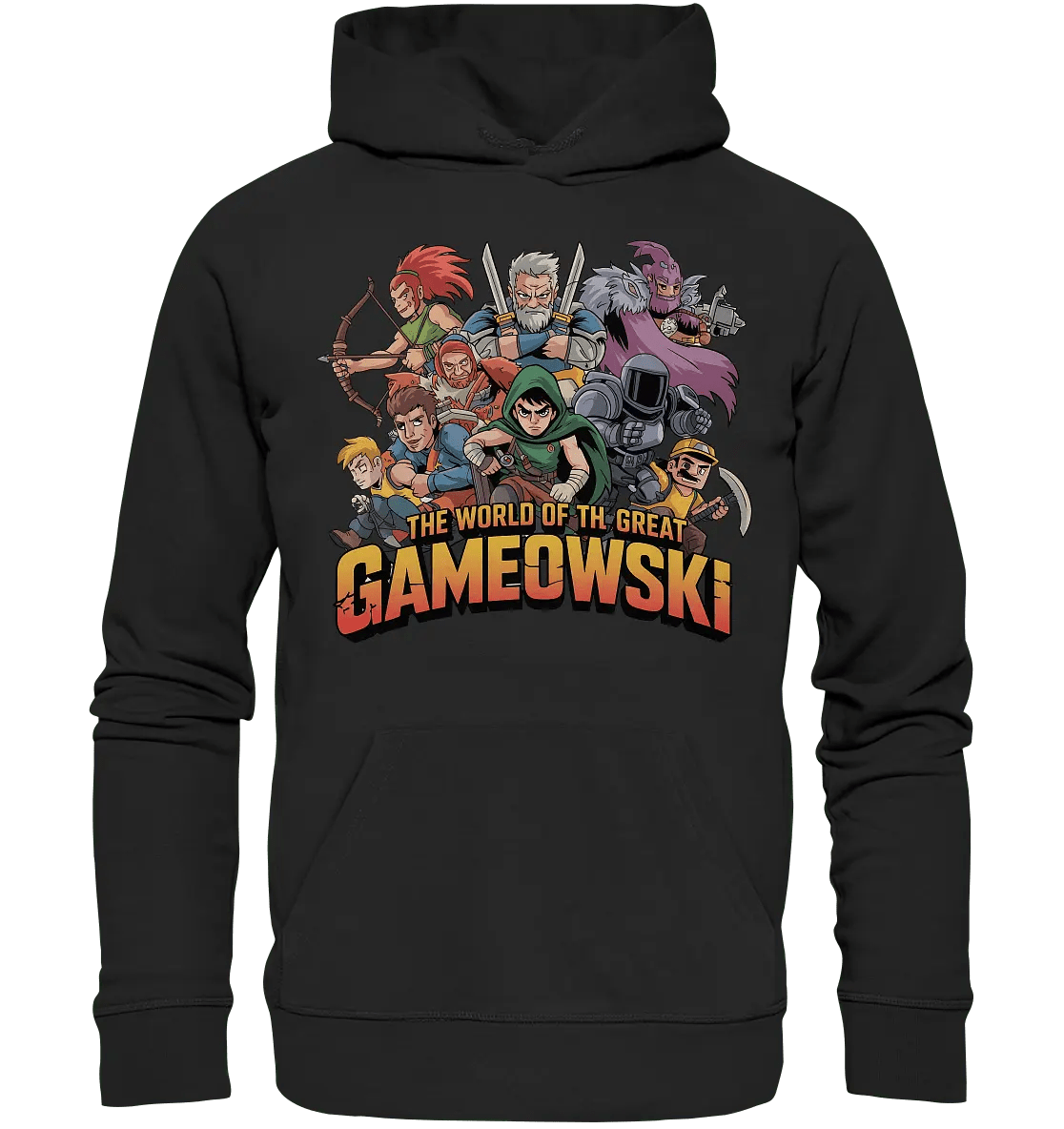 The Great Gameowski – Comic - Gaming - Abenteuer in epischer Farbwelt - Organic Hoodie - Bright Lights Arts