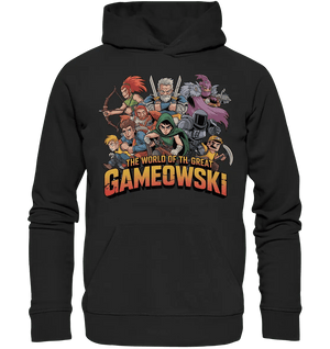 The Great Gameowski – Comic - Gaming - Abenteuer in epischer Farbwelt - Organic Hoodie - Bright Lights Arts