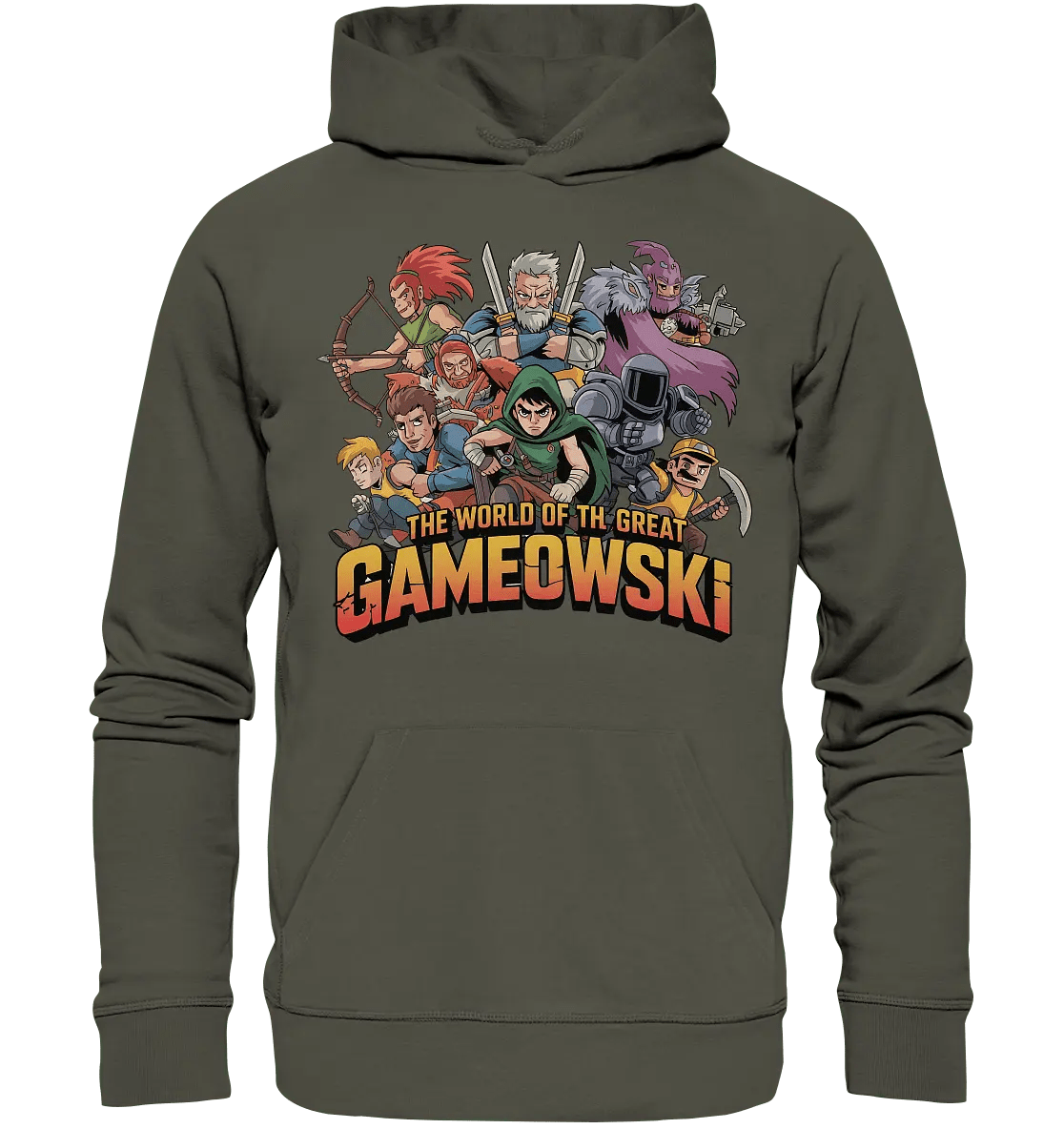 The Great Gameowski – Comic - Gaming - Abenteuer in epischer Farbwelt - Organic Hoodie - Bright Lights Arts