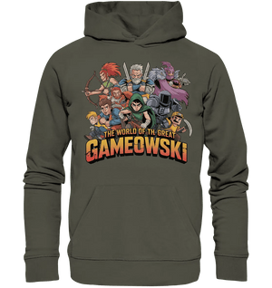 The Great Gameowski – Comic - Gaming - Abenteuer in epischer Farbwelt - Organic Hoodie - Bright Lights Arts