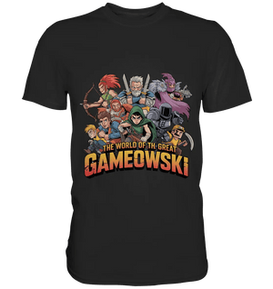 The Great Gameowski – Comic - Gaming - Abenteuer in epischer Farbwelt - Premium Shirt - Bright Lights Arts