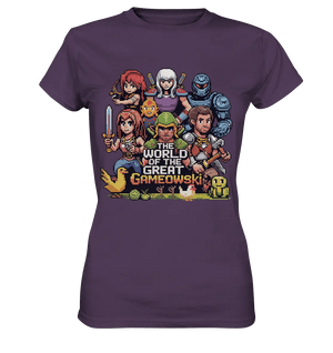 The World of the Great Gameowski – Exklusives Pixel - Art Design - Ladies Premium Shirt - Bright Lights Arts