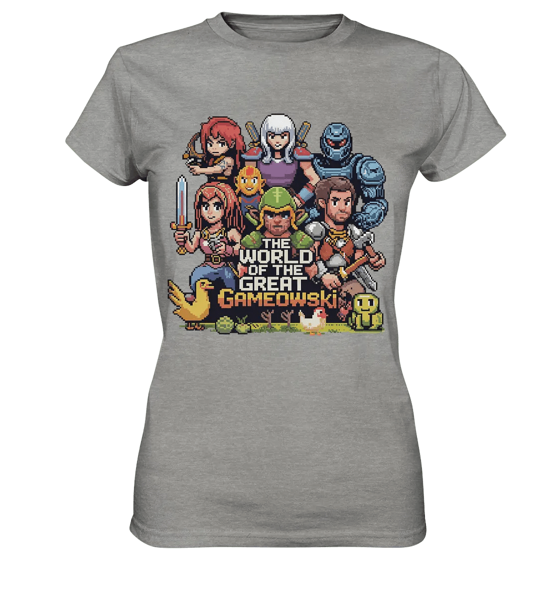 The World of the Great Gameowski – Exklusives Pixel - Art Design - Ladies Premium Shirt - Bright Lights Arts