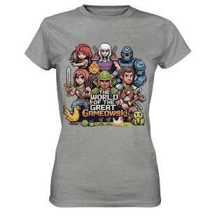 The World of the Great Gameowski – Exklusives Pixel - Art Design - Ladies Premium Shirt - Bright Lights Arts