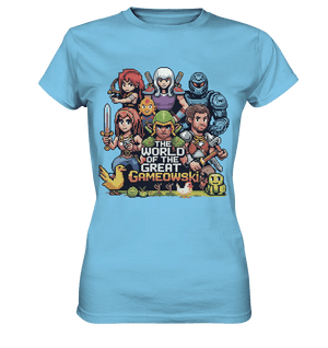 The World of the Great Gameowski – Exklusives Pixel - Art Design - Ladies Premium Shirt - Bright Lights Arts