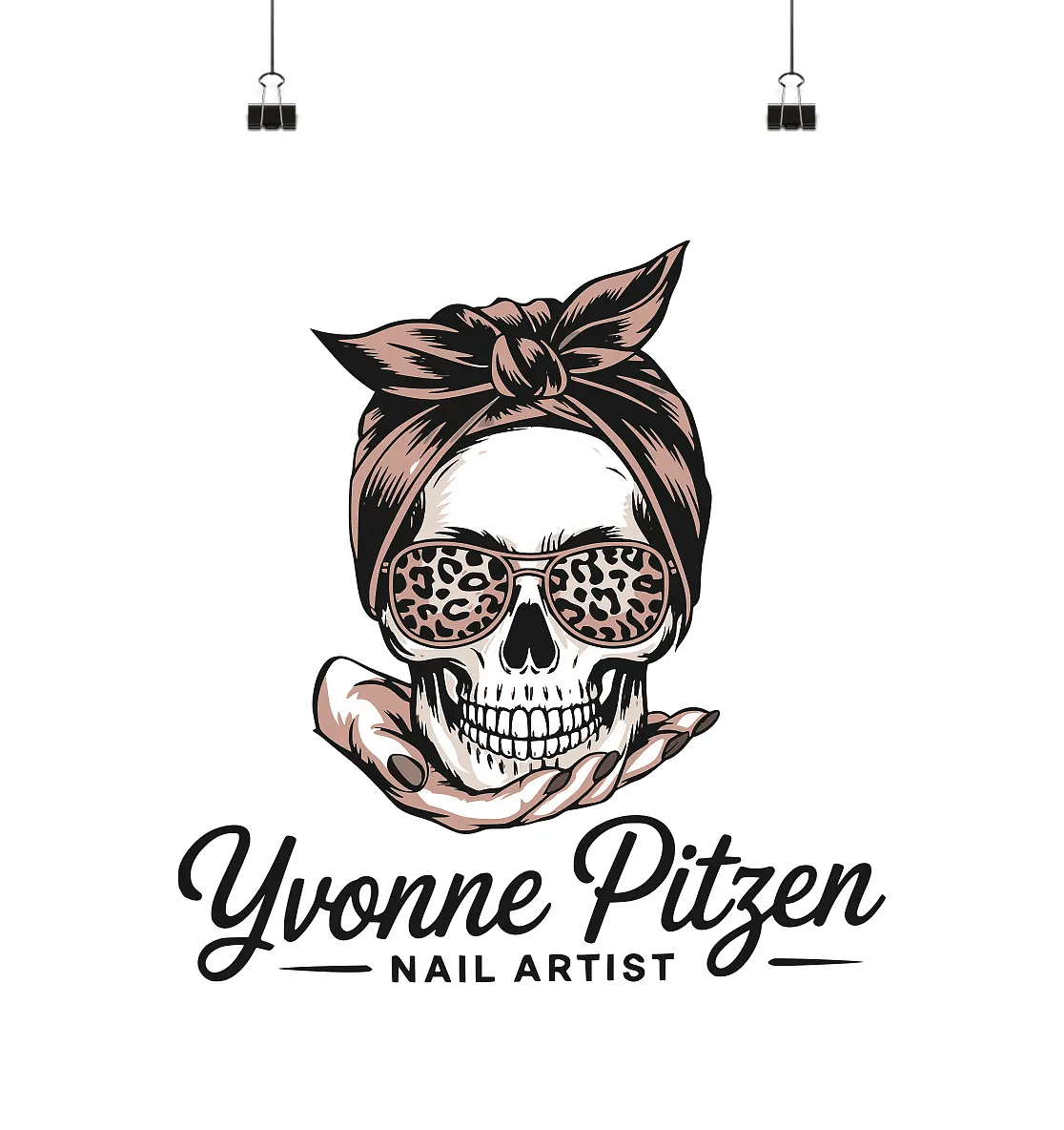 Yvonne Pitzen – Nail Artist | Kreative Nagelkunst mit Stil - Poster Din A1 (hoch) - Bright Lights Arts